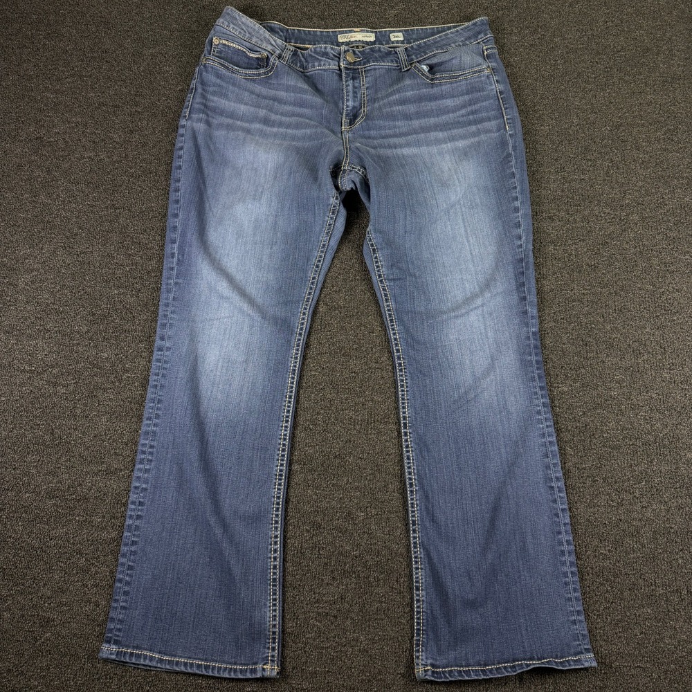 BKE Jeans Womens 36L Harper ABK635 Blue Bootcut Stretch EUC